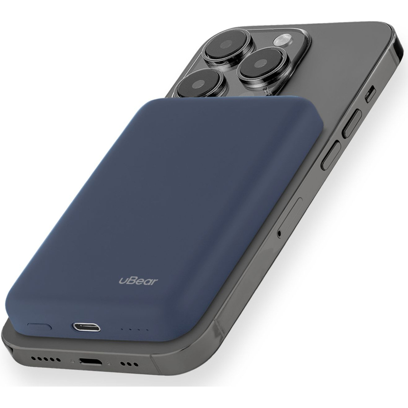 PB10DB5000-PDM Внешний аккумулятор uBear Flow Magnetic Power bank 5000mAh, PD20W, тёмно-синий